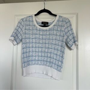 Truth Blue Fitted Ribbed Short Sleeve Tee